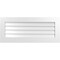 Ekena Millwork Vertical Surface Mount PVC Gable Vent: Non-Functional, w/3-1/2"W x 1"H, Standard Frame, 42"W x 18"H GVPVE42X1801SN - alternate 1